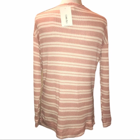 NWT Como Blu French Terry Striped Top - Back to School - Comfy Casual Fall - M L - Picture 7 of 16